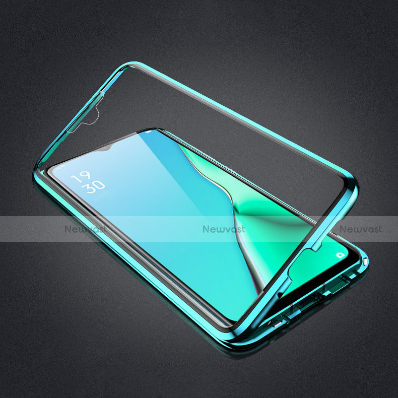 Luxury Aluminum Metal Frame Mirror Cover Case 360 Degrees M02 for Oppo A11