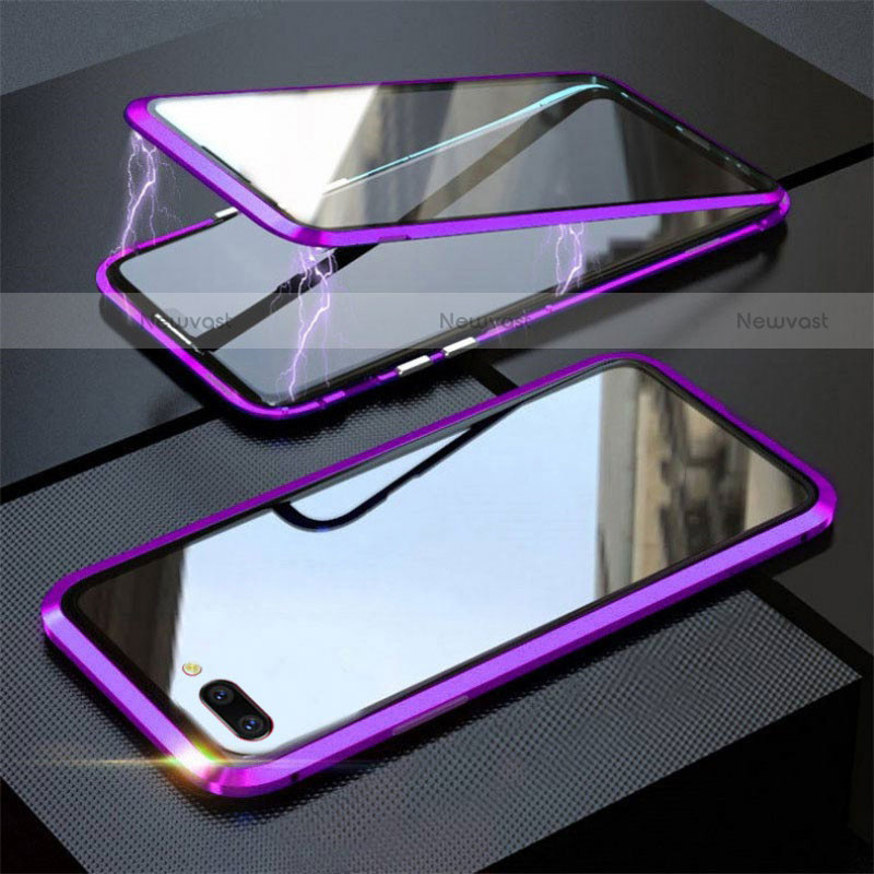 Luxury Aluminum Metal Frame Mirror Cover Case 360 Degrees M02 for Oppo A12e