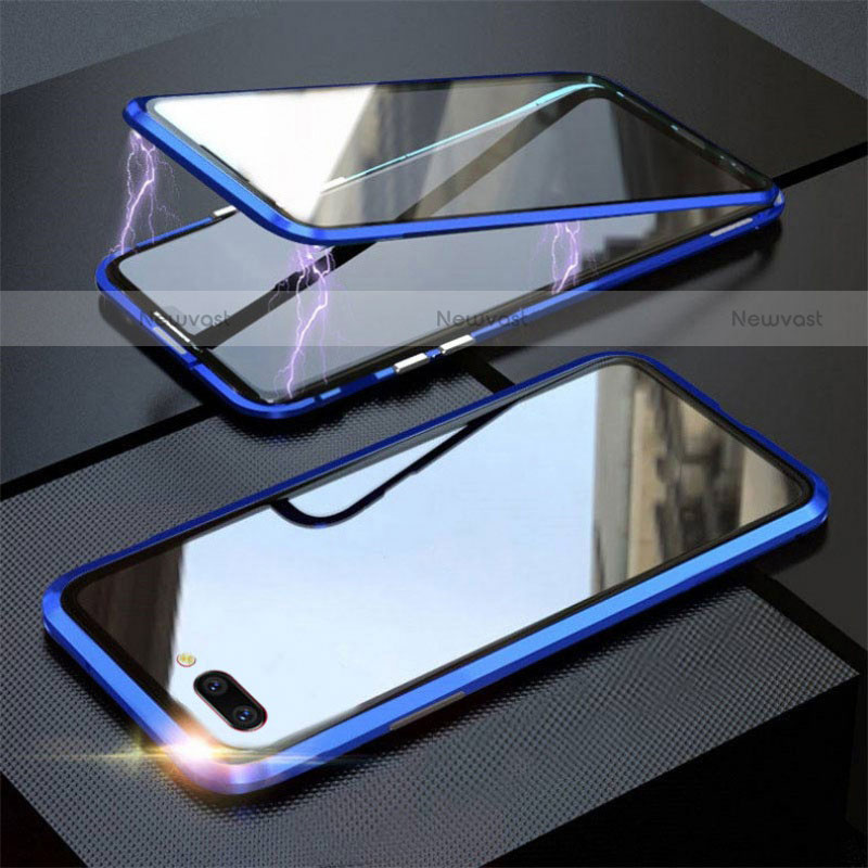 Luxury Aluminum Metal Frame Mirror Cover Case 360 Degrees M02 for Oppo A5