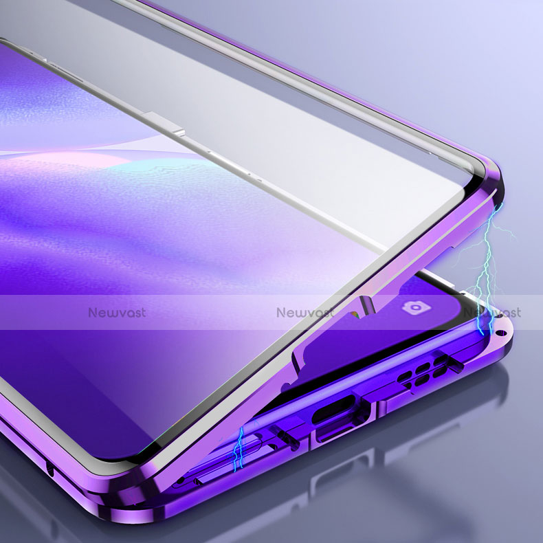 Luxury Aluminum Metal Frame Mirror Cover Case 360 Degrees M02 for Oppo Reno5 Pro 5G