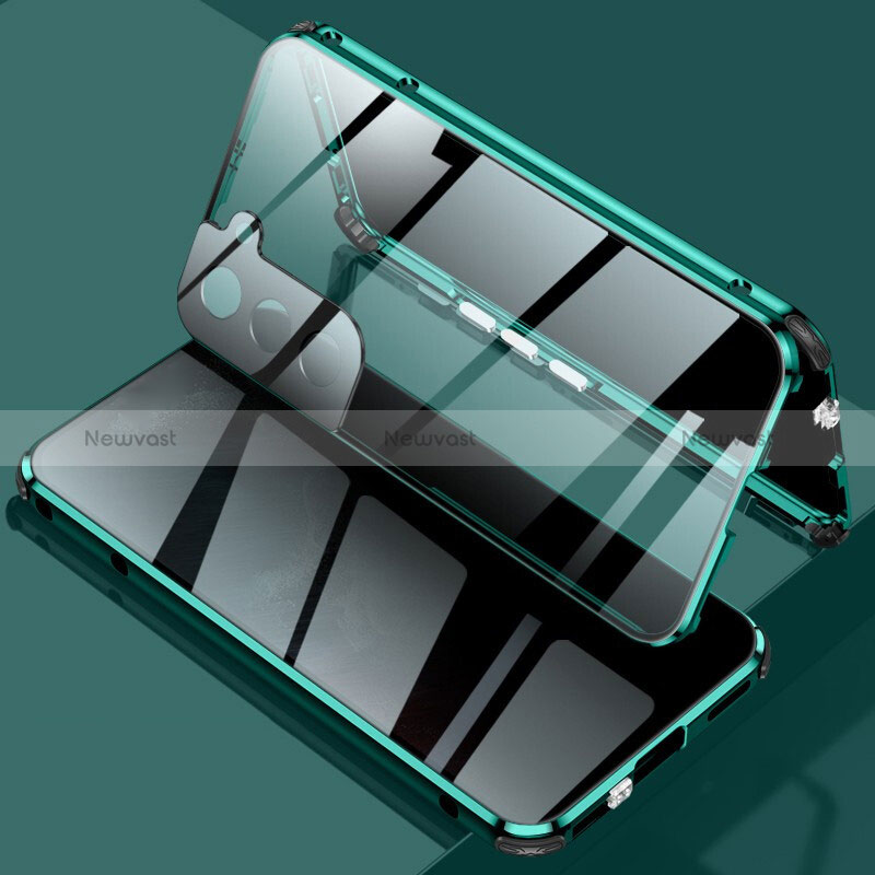 Luxury Aluminum Metal Frame Mirror Cover Case 360 Degrees M02 for Samsung Galaxy S24 5G