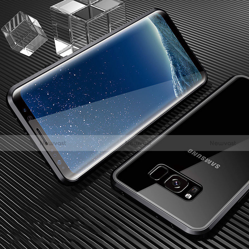 Luxury Aluminum Metal Frame Mirror Cover Case 360 Degrees M02 for Samsung Galaxy S8 Plus