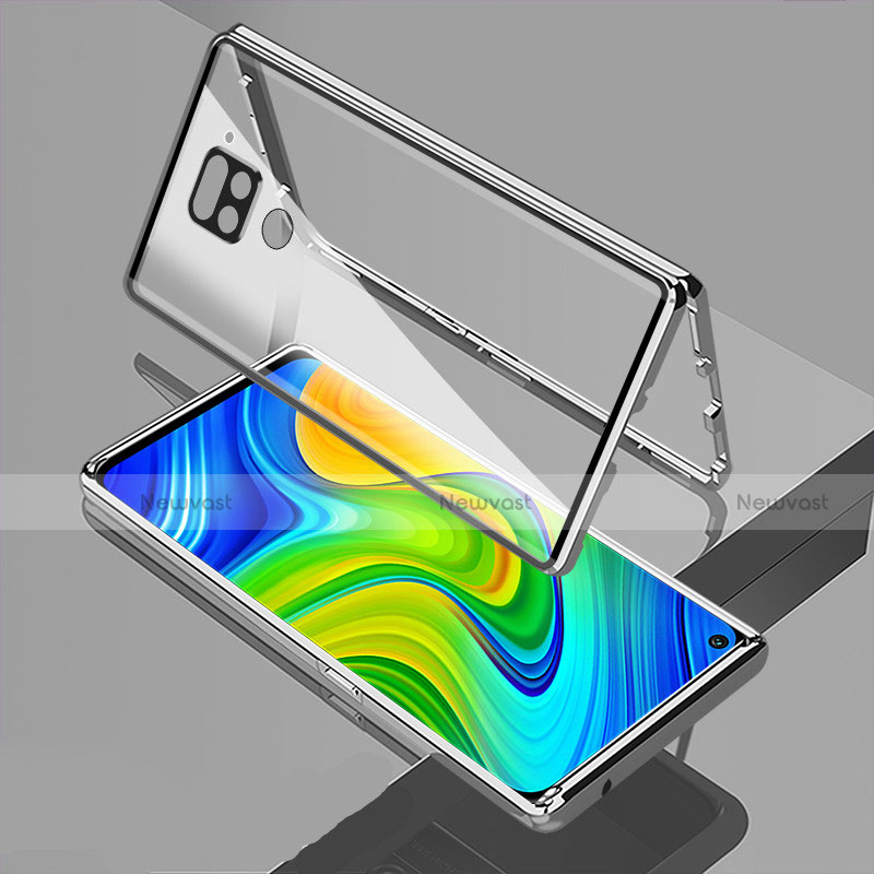 Luxury Aluminum Metal Frame Mirror Cover Case 360 Degrees M02 for Xiaomi Redmi 10X 4G