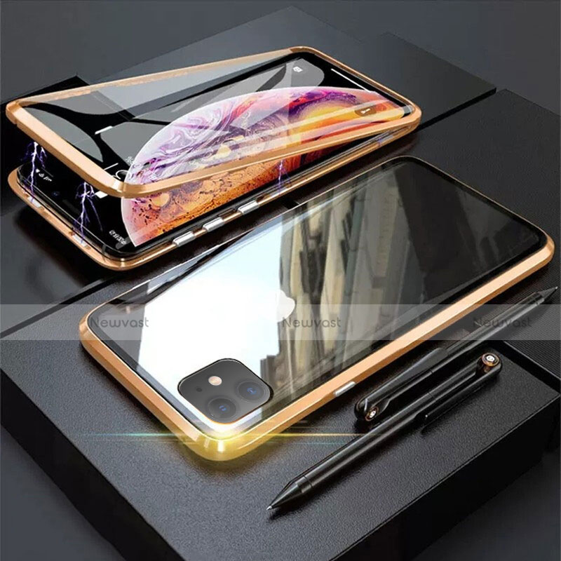 Luxury Aluminum Metal Frame Mirror Cover Case 360 Degrees M03 for Apple iPhone 11