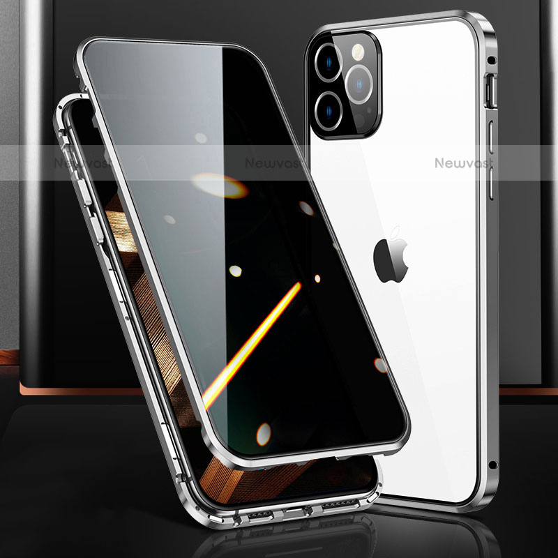 Luxury Aluminum Metal Frame Mirror Cover Case 360 Degrees M03 for Apple iPhone 15 Pro