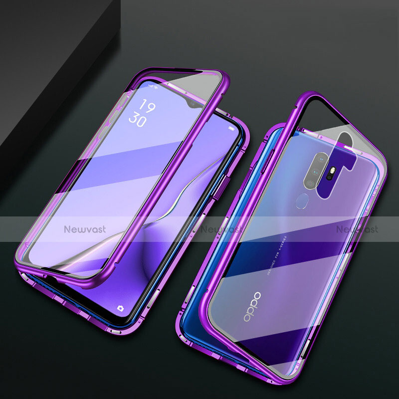 Luxury Aluminum Metal Frame Mirror Cover Case 360 Degrees M03 for Oppo A11