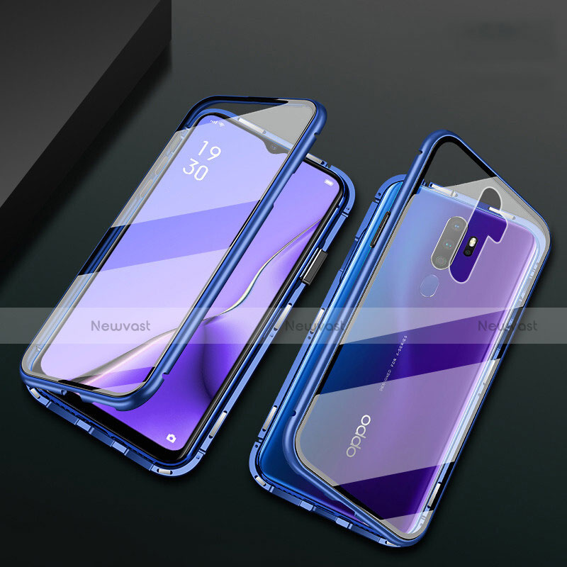 Luxury Aluminum Metal Frame Mirror Cover Case 360 Degrees M03 for Oppo A11