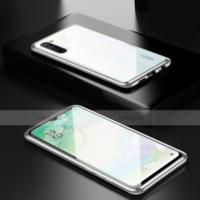 Luxury Aluminum Metal Frame Mirror Cover Case 360 Degrees M03 for Oppo F15