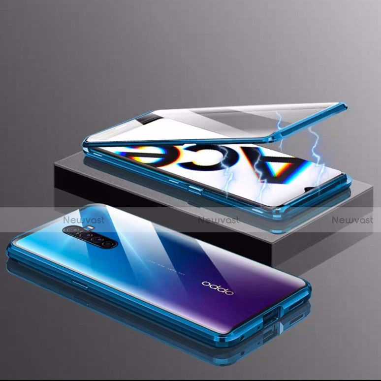 Luxury Aluminum Metal Frame Mirror Cover Case 360 Degrees M03 for Oppo Reno Ace