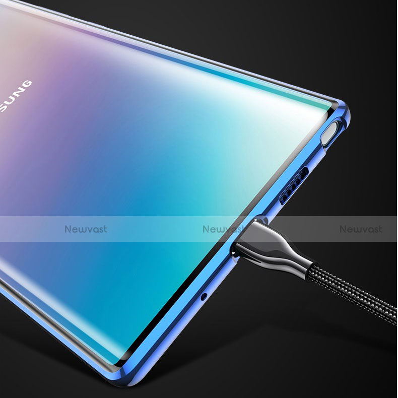 Luxury Aluminum Metal Frame Mirror Cover Case 360 Degrees M03 for Samsung Galaxy Note 10 Plus 5G