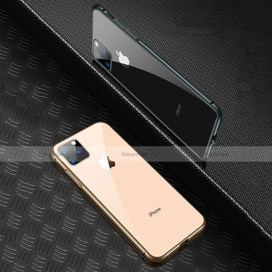 Luxury Aluminum Metal Frame Mirror Cover Case 360 Degrees M04 for Apple iPhone 11 Pro