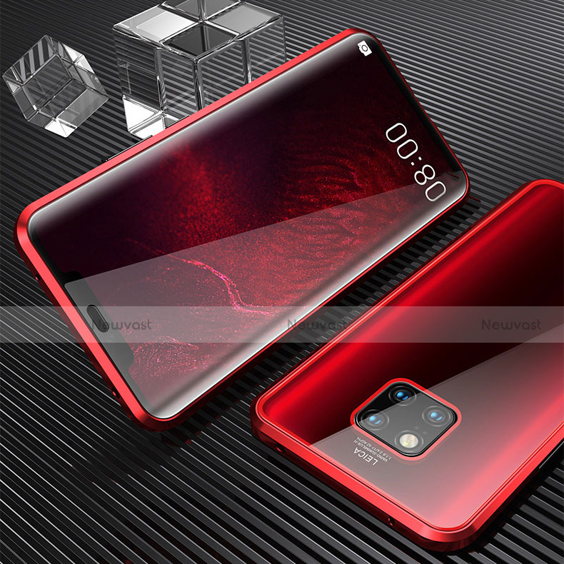 Luxury Aluminum Metal Frame Mirror Cover Case 360 Degrees M04 for Huawei Mate 20 Pro