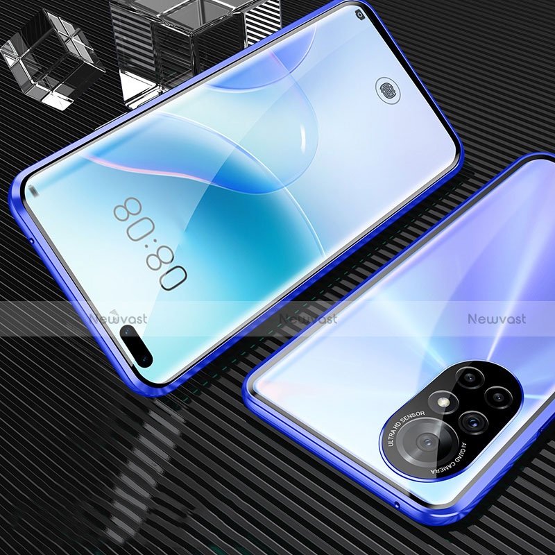 Luxury Aluminum Metal Frame Mirror Cover Case 360 Degrees M04 for Huawei Nova 8 Pro 5G