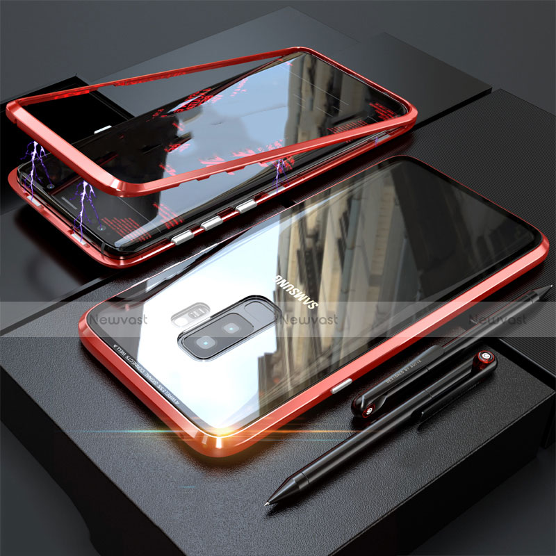 Luxury Aluminum Metal Frame Mirror Cover Case 360 Degrees M04 for Samsung Galaxy S9 Plus