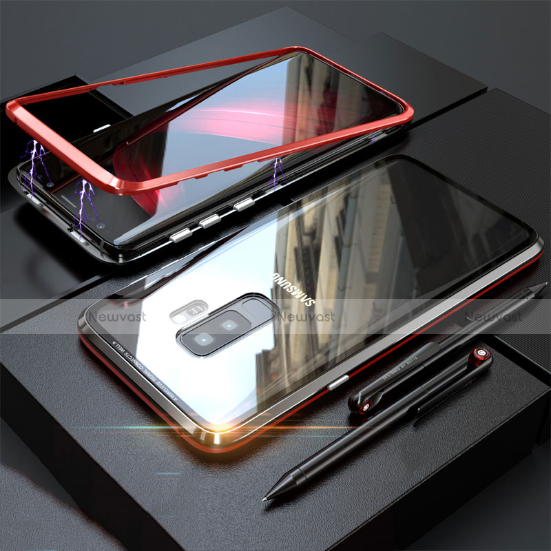 Luxury Aluminum Metal Frame Mirror Cover Case 360 Degrees M04 for Samsung Galaxy S9 Plus