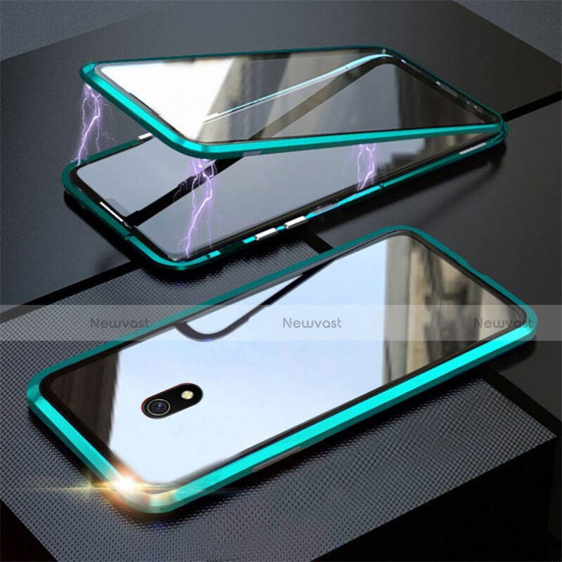 Luxury Aluminum Metal Frame Mirror Cover Case 360 Degrees M04 for Xiaomi Redmi 8A