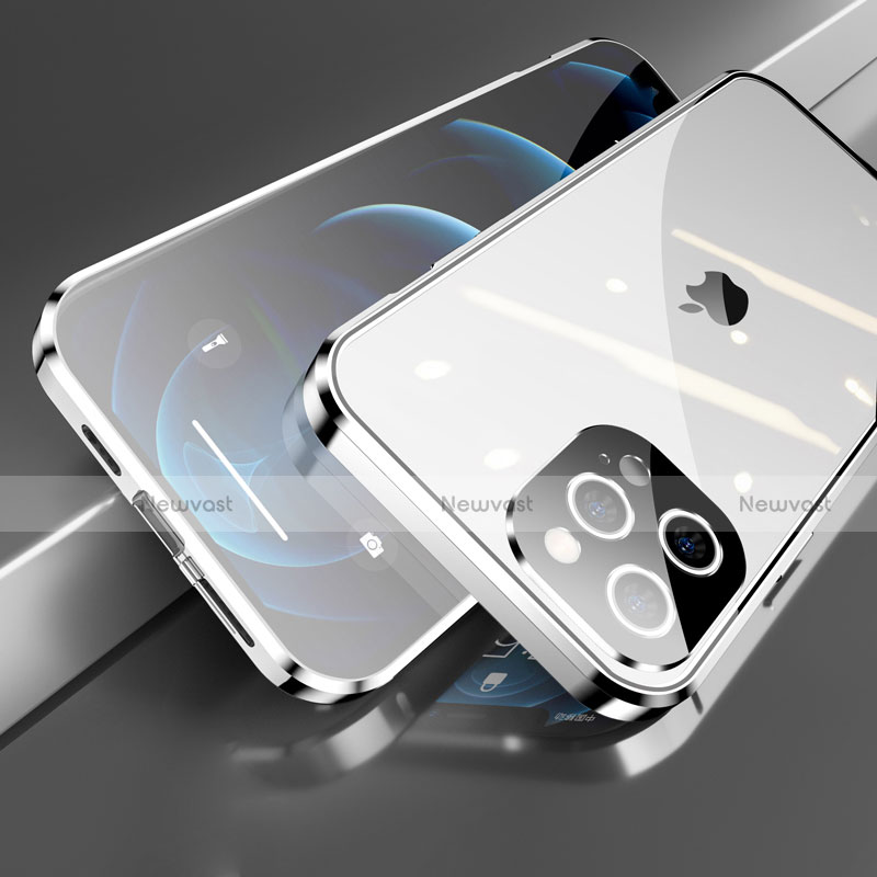 Luxury Aluminum Metal Frame Mirror Cover Case 360 Degrees M05 for Apple iPhone 13 Pro