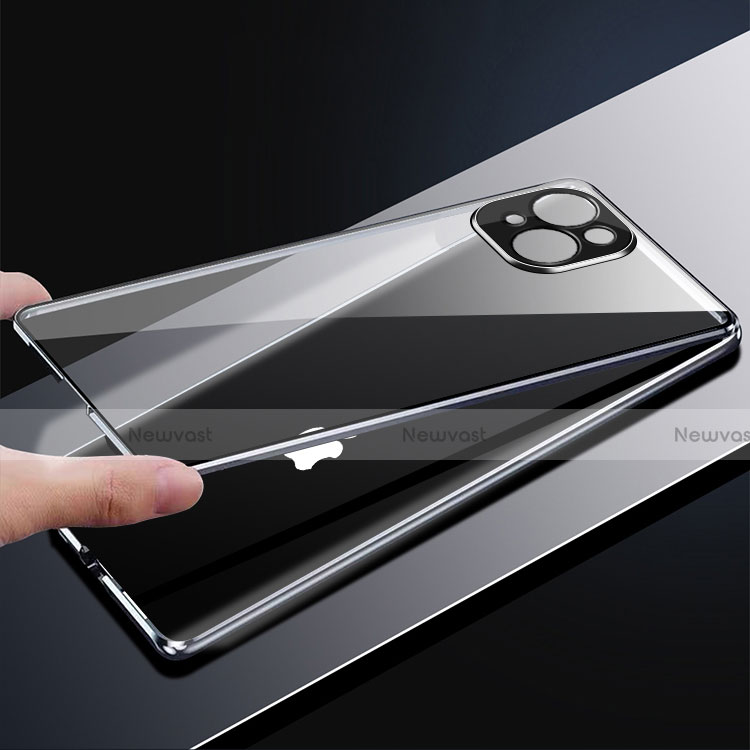 Luxury Aluminum Metal Frame Mirror Cover Case 360 Degrees M05 for Apple iPhone 14 Plus