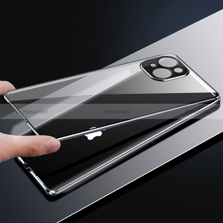 Luxury Aluminum Metal Frame Mirror Cover Case 360 Degrees M05 for Apple iPhone 15