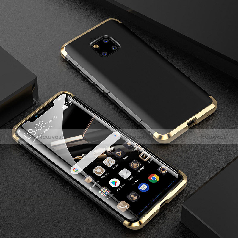 Luxury Aluminum Metal Frame Mirror Cover Case 360 Degrees M05 for Huawei Mate 20 Pro