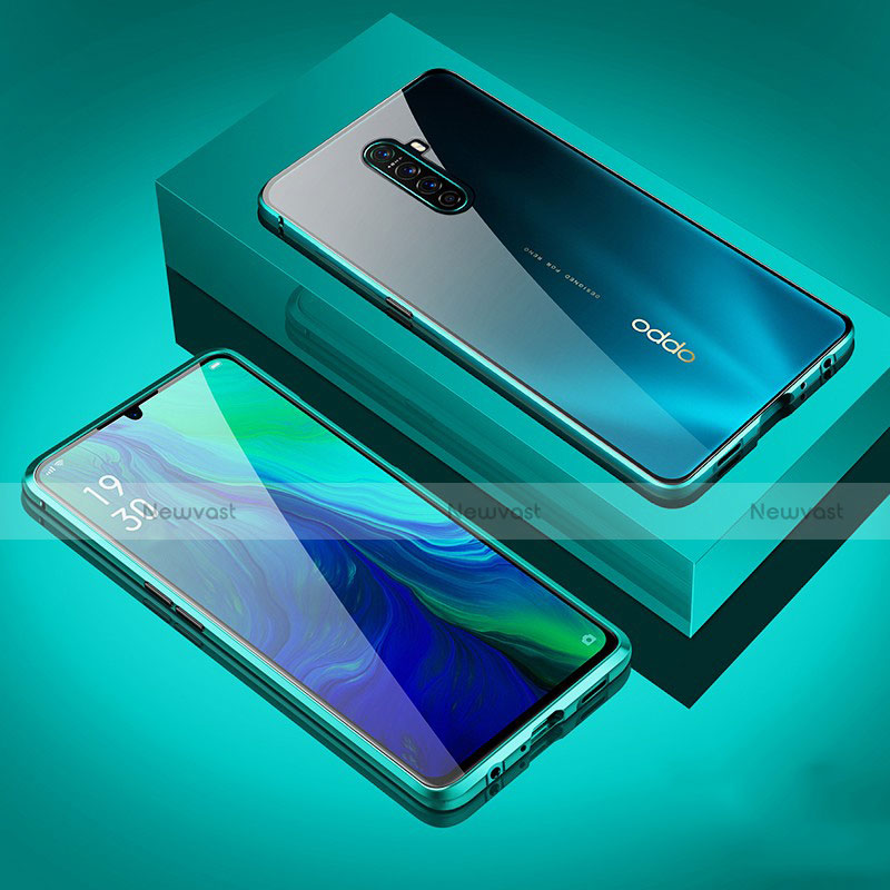 Luxury Aluminum Metal Frame Mirror Cover Case 360 Degrees M05 for Oppo Reno Ace