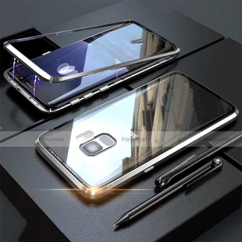Luxury Aluminum Metal Frame Mirror Cover Case 360 Degrees M05 for Samsung Galaxy S9