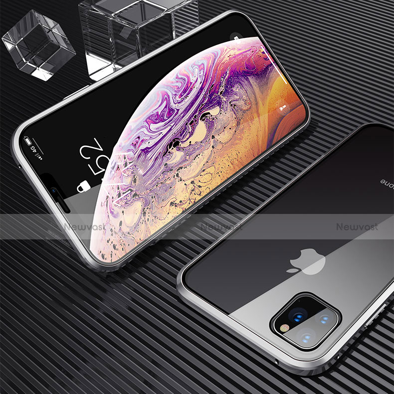 Luxury Aluminum Metal Frame Mirror Cover Case 360 Degrees M06 for Apple iPhone 11 Pro