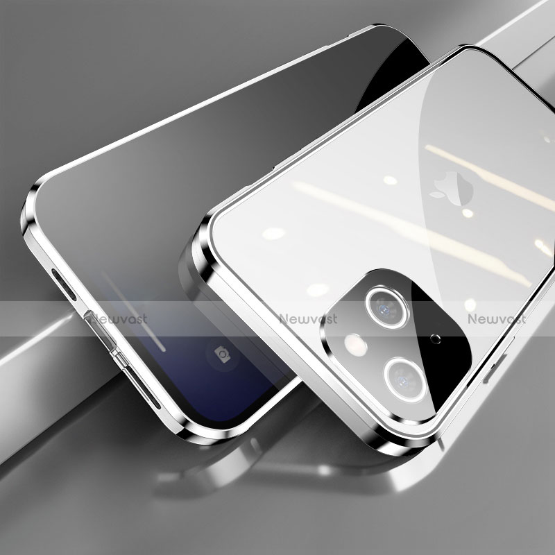 Luxury Aluminum Metal Frame Mirror Cover Case 360 Degrees M06 for Apple iPhone 13 Mini