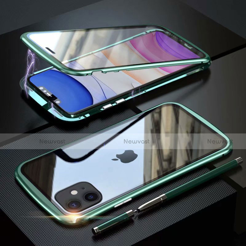 Luxury Aluminum Metal Frame Mirror Cover Case 360 Degrees M07 for Apple iPhone 11