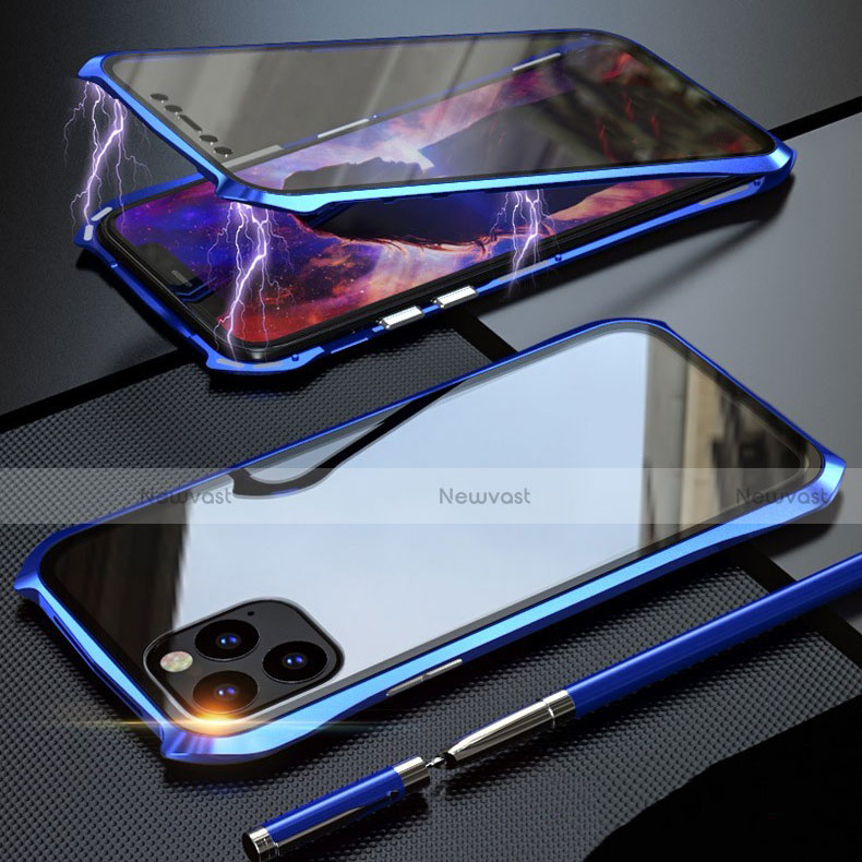 Luxury Aluminum Metal Frame Mirror Cover Case 360 Degrees M07 for Apple iPhone 11 Pro Max