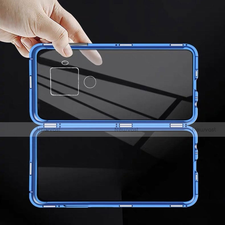 Luxury Aluminum Metal Frame Mirror Cover Case 360 Degrees M07 for Huawei Nova 5i Pro