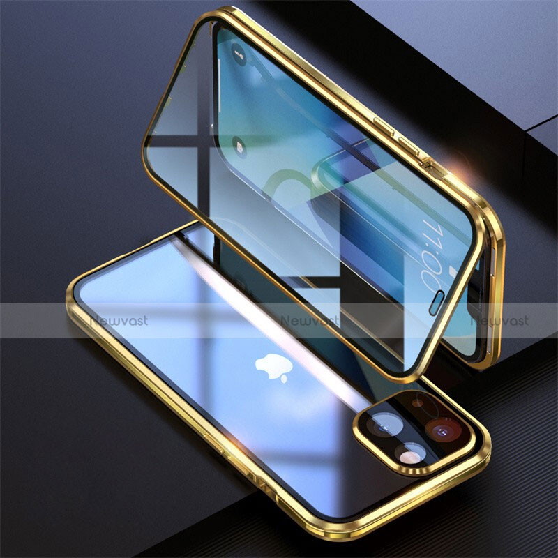 Luxury Aluminum Metal Frame Mirror Cover Case 360 Degrees M08 for Apple iPhone 13 Mini