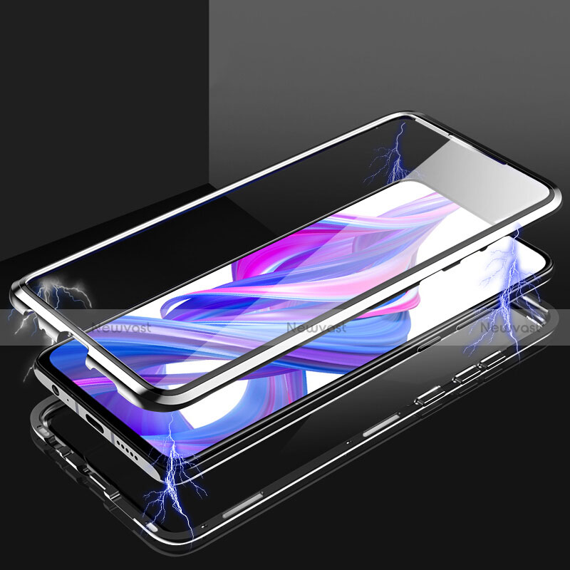 Luxury Aluminum Metal Frame Mirror Cover Case 360 Degrees M09 for Huawei Honor 9X