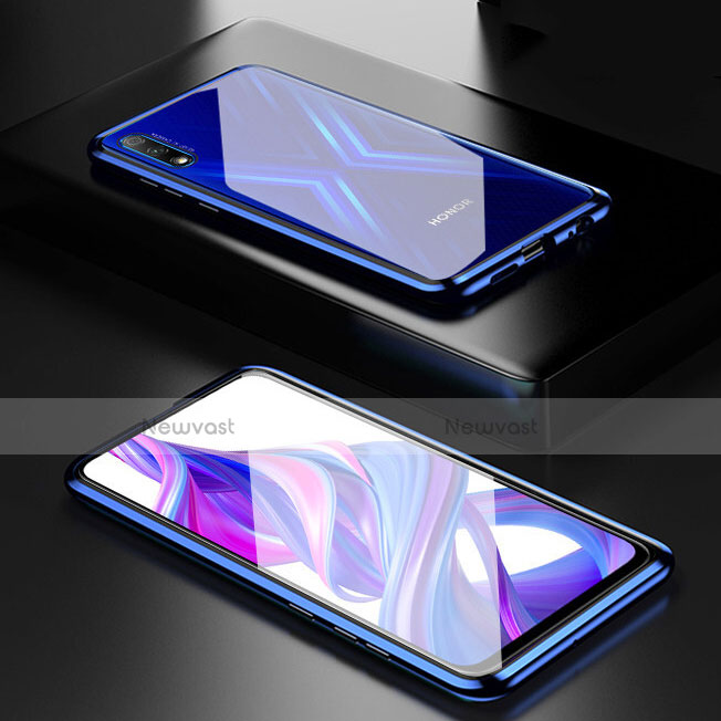 Luxury Aluminum Metal Frame Mirror Cover Case 360 Degrees M09 for Huawei Y9 Prime (2019)