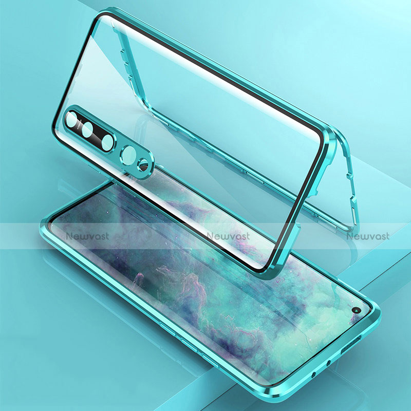 Luxury Aluminum Metal Frame Mirror Cover Case 360 Degrees M09 for Xiaomi Mi 10 Green