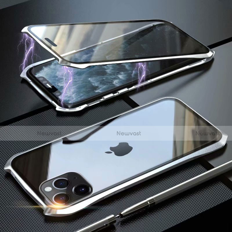 Luxury Aluminum Metal Frame Mirror Cover Case 360 Degrees M10 for Apple iPhone 11 Pro