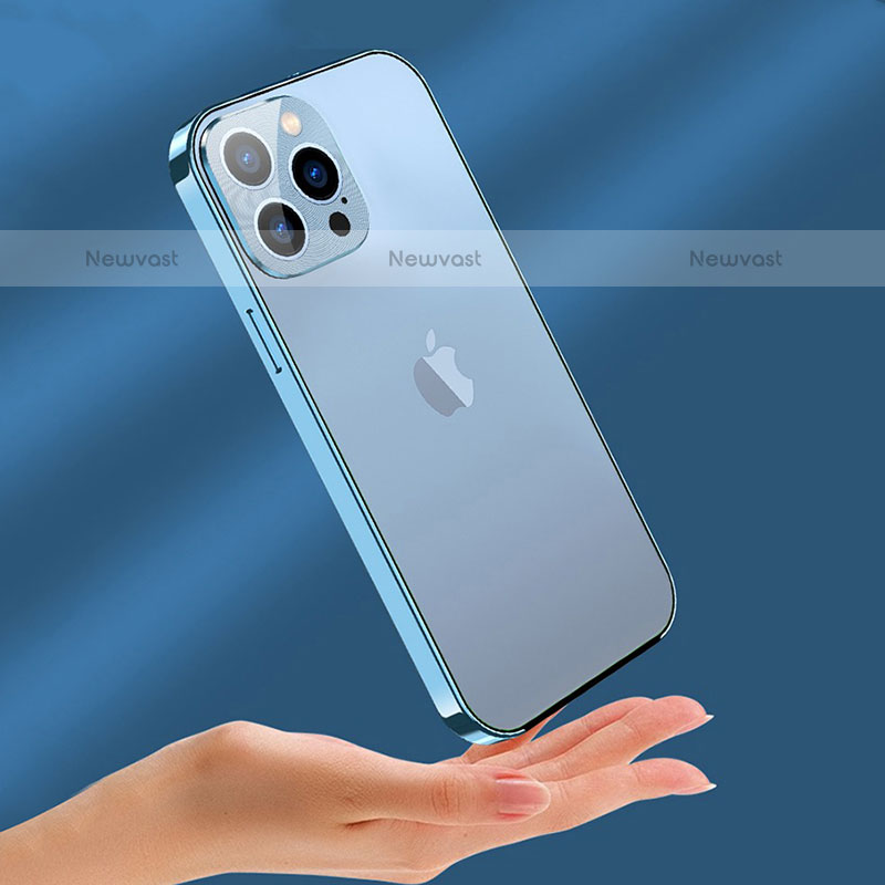 Luxury Aluminum Metal Frame Mirror Cover Case 360 Degrees M10 for Apple iPhone 16 Pro