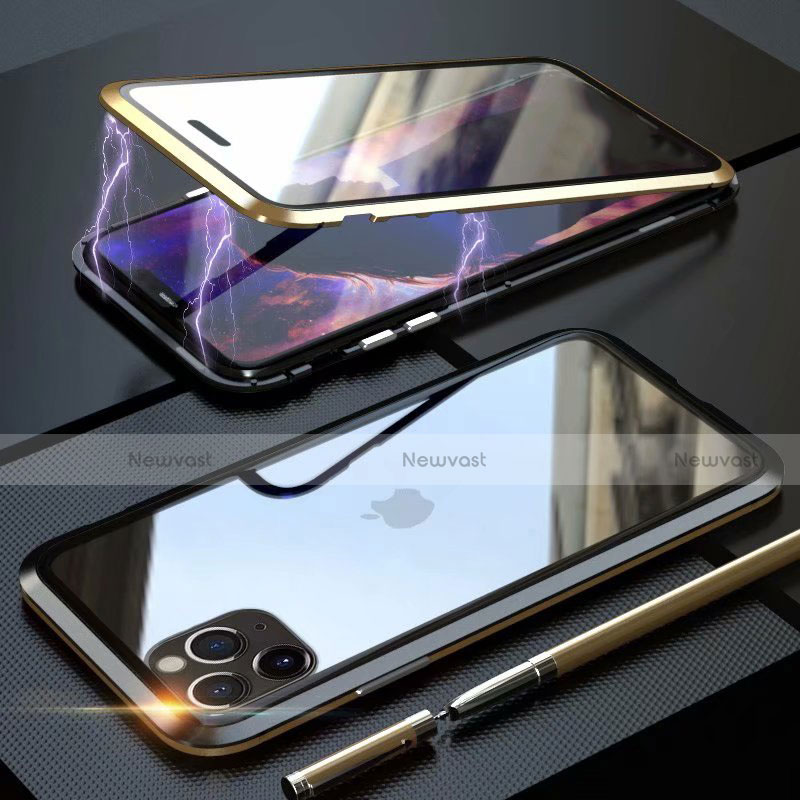 Luxury Aluminum Metal Frame Mirror Cover Case 360 Degrees M12 for Apple iPhone 11 Pro Max