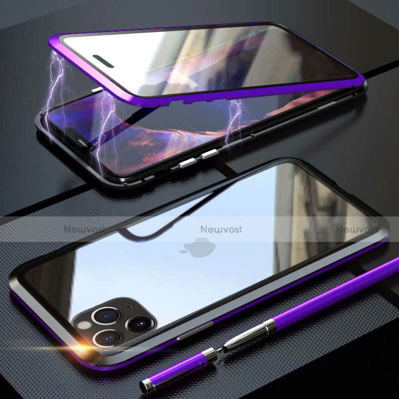 Luxury Aluminum Metal Frame Mirror Cover Case 360 Degrees M12 for Apple iPhone 11 Pro Max