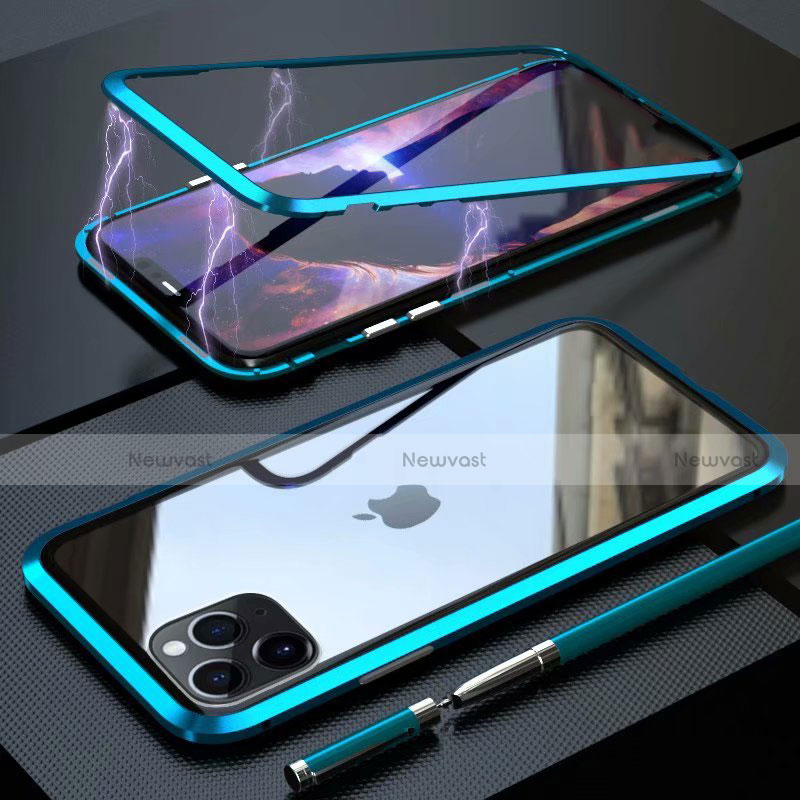 Luxury Aluminum Metal Frame Mirror Cover Case 360 Degrees M14 for Apple iPhone 11 Pro