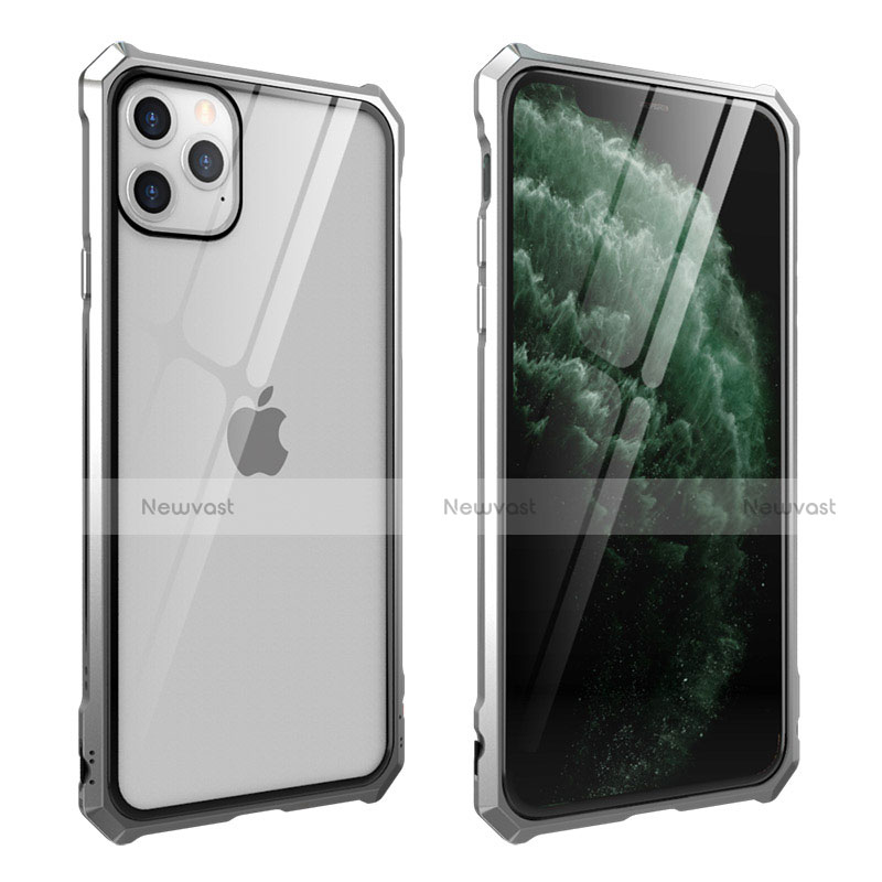 Luxury Aluminum Metal Frame Mirror Cover Case 360 Degrees M15 for Apple iPhone 11 Pro
