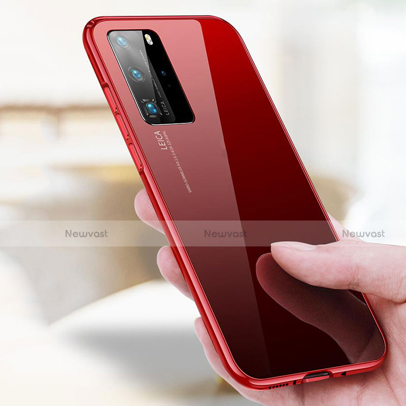 Luxury Aluminum Metal Frame Mirror Cover Case 360 Degrees N01 for Huawei P40 Pro