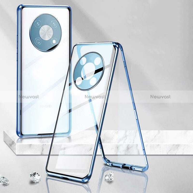 Luxury Aluminum Metal Frame Mirror Cover Case 360 Degrees P01 for Huawei Enjoy 50 Pro