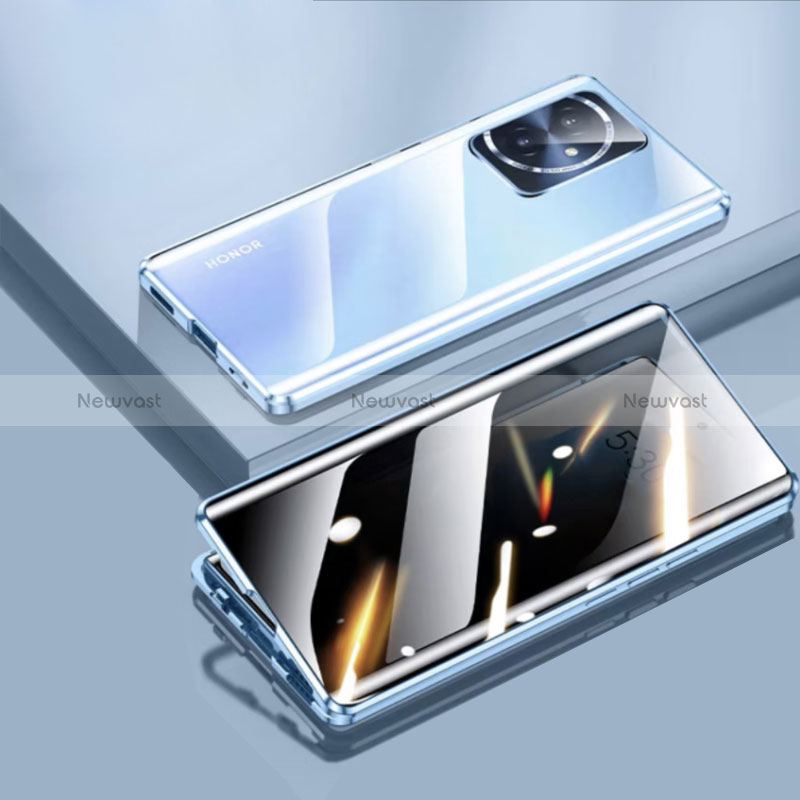 Luxury Aluminum Metal Frame Mirror Cover Case 360 Degrees P01 for Huawei Honor 100 5G