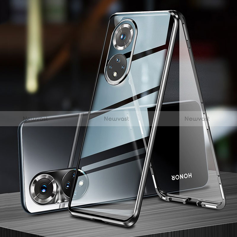 Luxury Aluminum Metal Frame Mirror Cover Case 360 Degrees P01 for Huawei Honor 50 Pro 5G