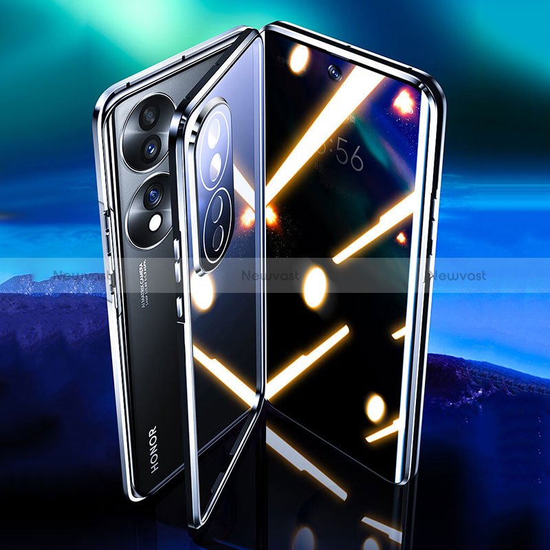 Luxury Aluminum Metal Frame Mirror Cover Case 360 Degrees P01 for Huawei Honor 90 5G