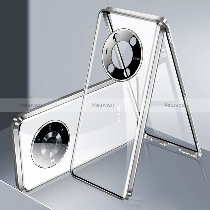 Luxury Aluminum Metal Frame Mirror Cover Case 360 Degrees P01 for Huawei Honor Magic3 5G