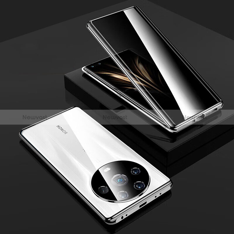 Luxury Aluminum Metal Frame Mirror Cover Case 360 Degrees P01 for Huawei Honor Magic4 Ultimate 5G