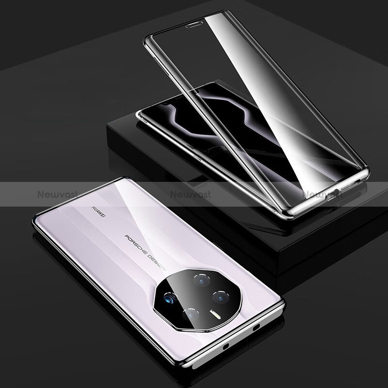 Luxury Aluminum Metal Frame Mirror Cover Case 360 Degrees P01 for Huawei Mate 50 RS