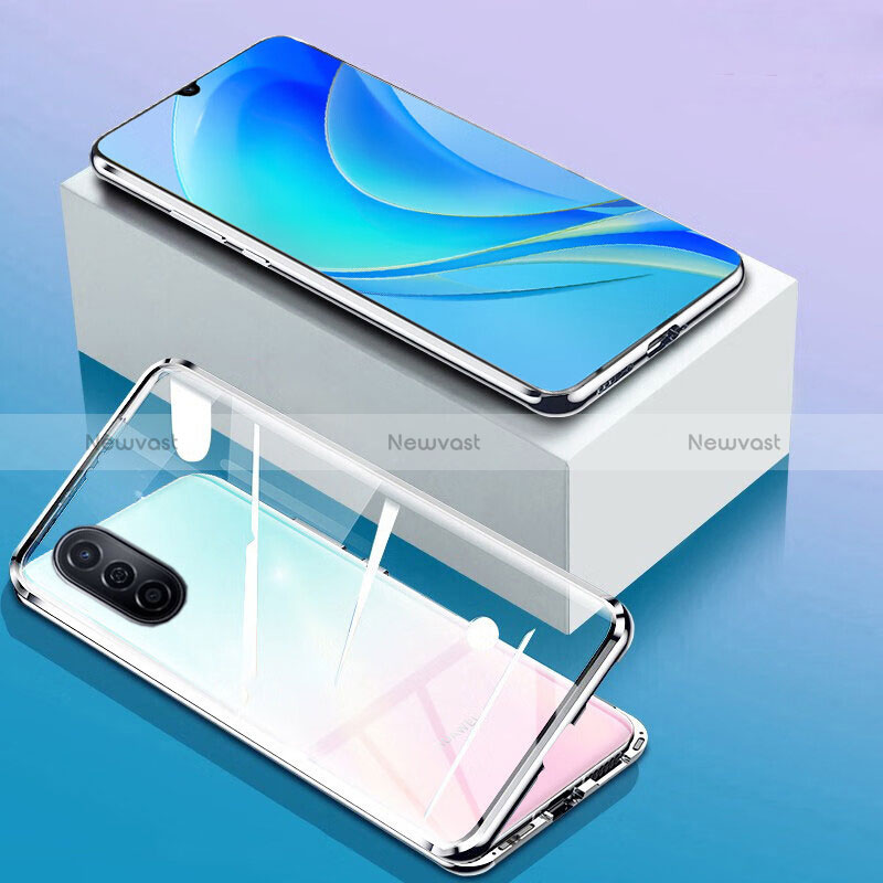 Luxury Aluminum Metal Frame Mirror Cover Case 360 Degrees P01 for Huawei Nova Y70 Plus